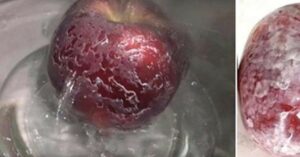Try dipping an apple into boiling water, you will be surprised by the result