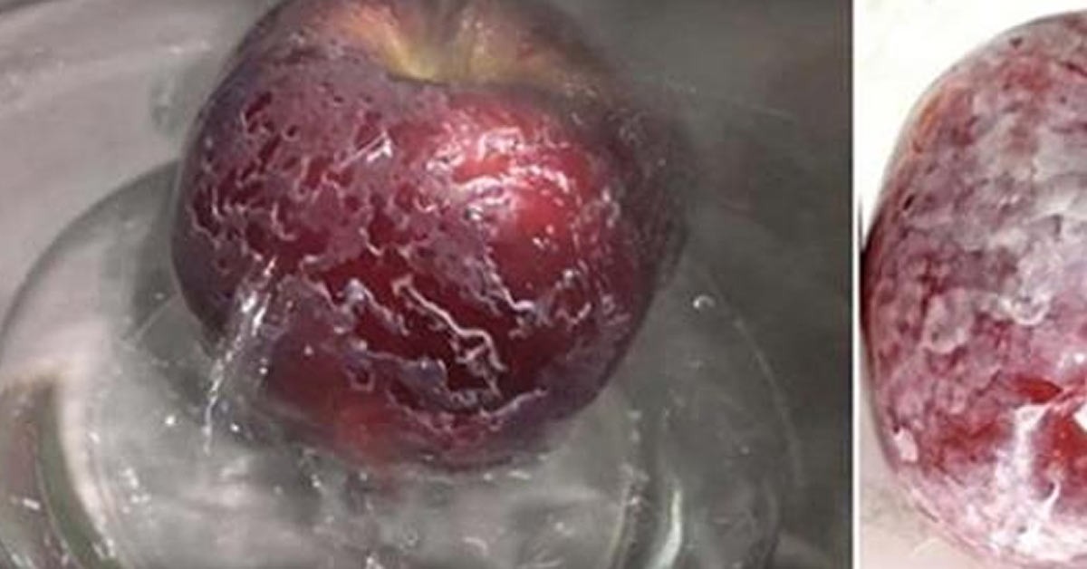 Try dipping an apple into boiling water, you will be surprised by the result