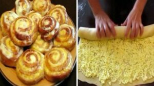 Domácí tvarohový šneci se zakysanou smetanou