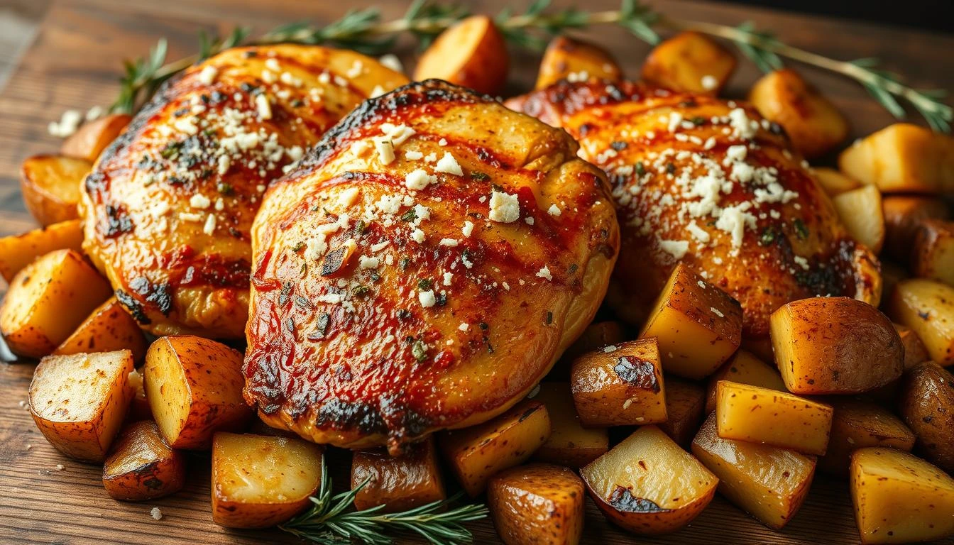 Garlic Parmesan Chicken and Potatoes