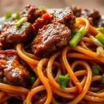 Sticky Beef Noodles